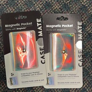 TWO case mate MagSafe Wallet Pocket Iridescent